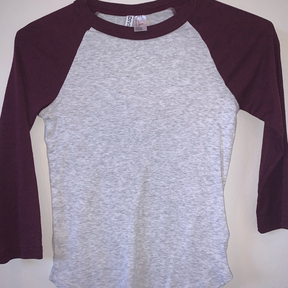 varsity half sleeve top